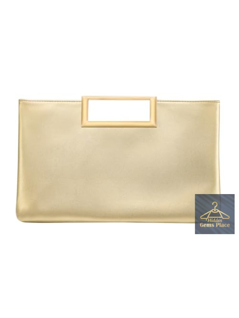 Pu Leather Envelope Clutch With Detachable Chain Strap, Evening Bag For Wedding